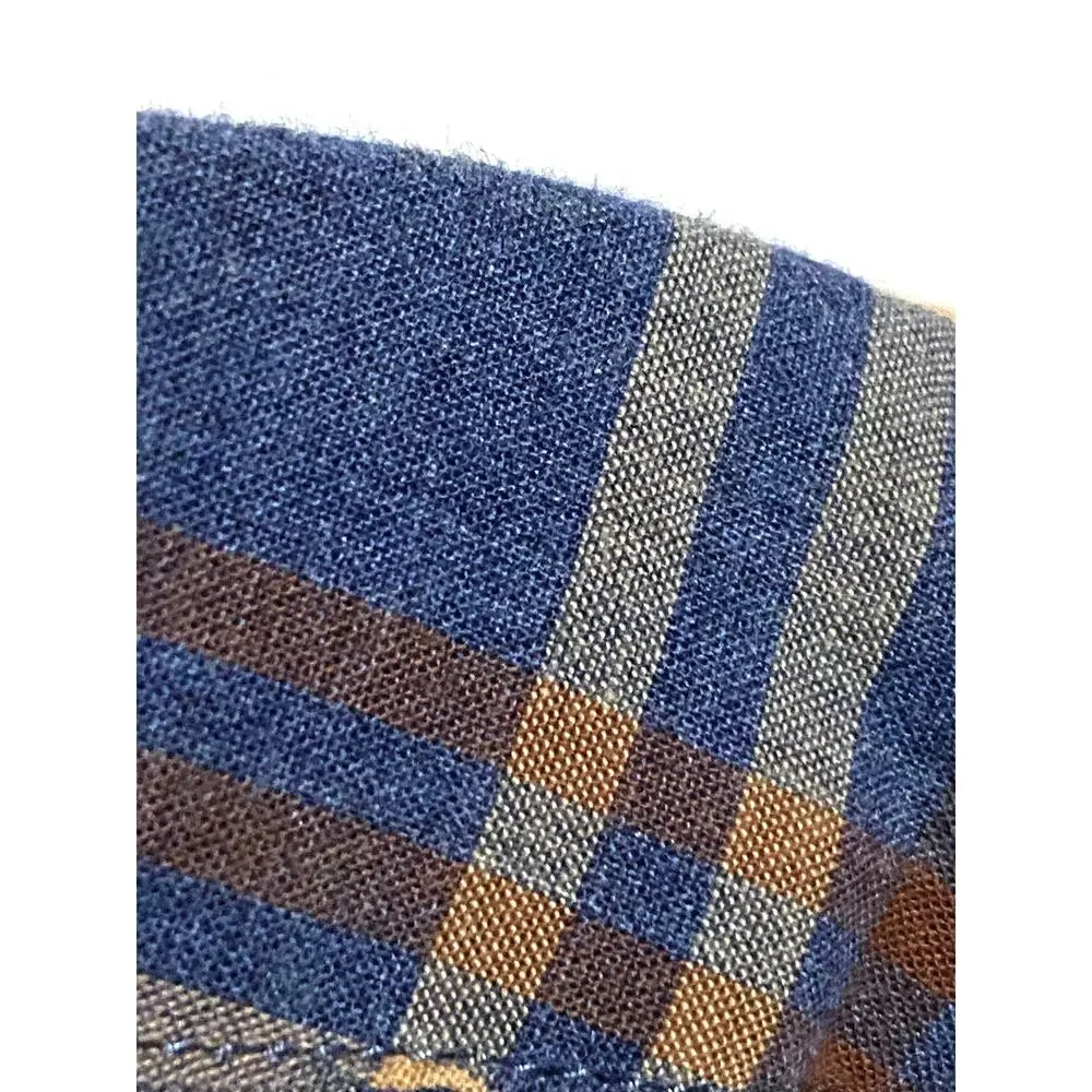 Vintage J Crew Plaid Button Shirt Men M Blue Preppy Classic Cotton Mauritius